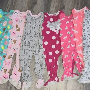 Lot of 7 - Footed sleepers pajamas - 6~24 month, 1~18 month